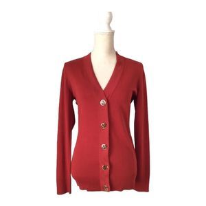 Tory Burch Red Cardigan Sweater